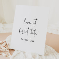 Edgy Modern Minimalist Dessert Bar Poster