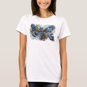 Edgy Navy DREAM BIG Print T-Shirt