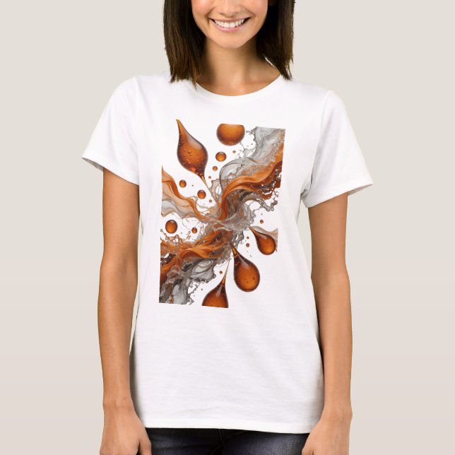 Edgy Orange ABSTRACT ART Custom Tee (Front)