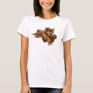 Edgy Orange Abstract Cubes Original Design T-Shirt