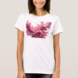 Edgy Pink ABSTRACT ART Design T-Shirt
