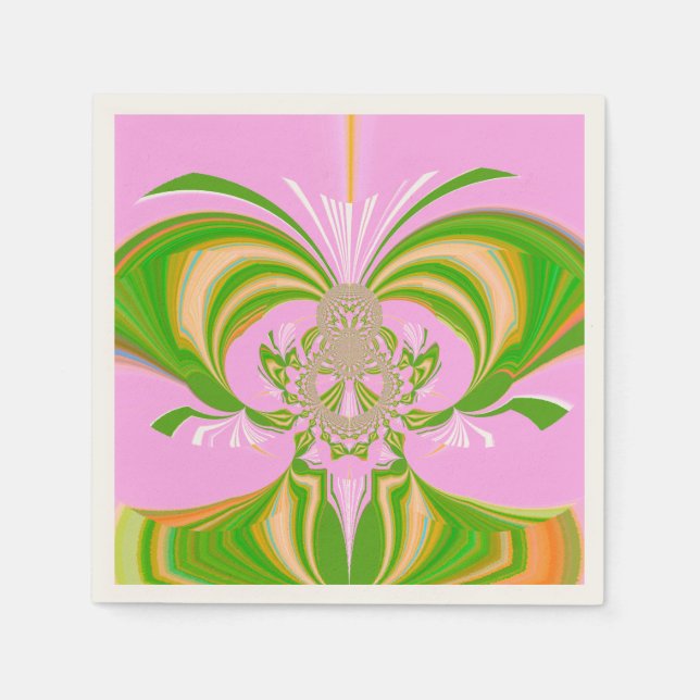 Edgy Pink Chic Motif Napkins (Front)