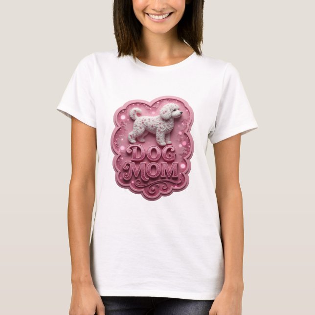 Edgy Pink DOG MOM Custom Tee (Front)