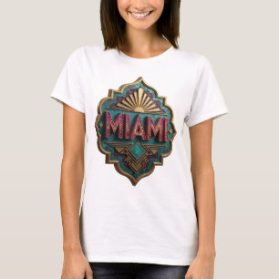 Edgy Pink MIAMI 3D Text Art T-Shirt