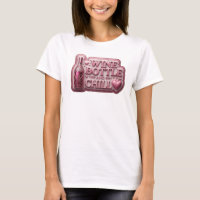 Edgy Pink WINE BOTTLE AND CHILL Text Design