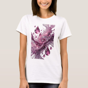 Edgy Purple WATER DRIPS AND SPLASHES Statement Tee