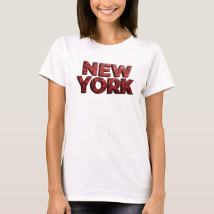 Edgy Red NEW YORK Tee