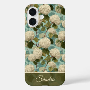 Edgy Retirement Gift Hydrangeas Custom iPhone 16 Case