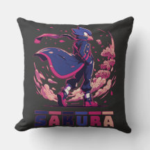 Edgy Sakura Warrior Bird Anime Illustration