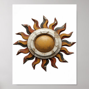 Edgy Silver ABSTRACT ART Abstract Design Poster