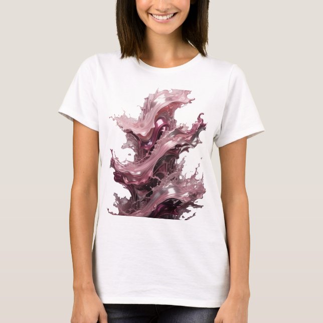 Edgy Silver ABSTRACT ART Custom Tee (Front)