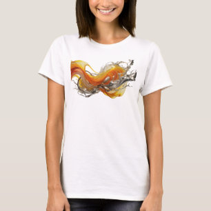 Edgy Silver ABSTRACT ART Fashion Print T-Shirt