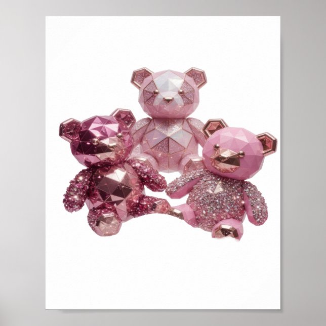 Edgy Silver ABSTRACT ART Graphic Design Poster (Front)
