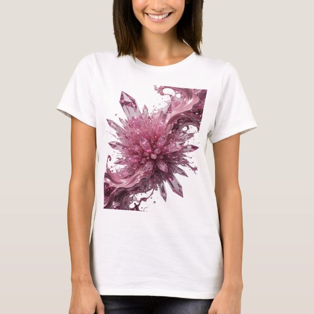 Edgy Silver CRYSTAL FUSION Graphic Tee (Front)