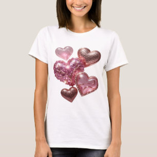 Edgy Silver HEARTS OF LOVE Statement Tee
