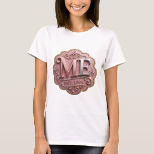 Edgy Silver ME EST 1994 Custom Design T-Shirt
