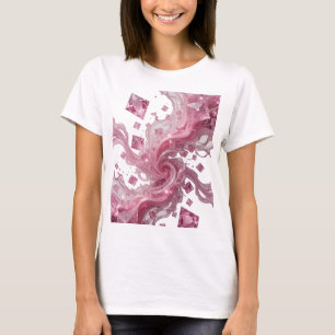 Edgy Silver PINK CRYSTAL SPLASH Statement Tee