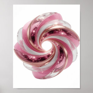 Edgy Silver SPACE GALAXY Modern Design Poster