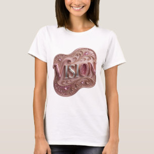 Edgy Silver VISION Print T-Shirt