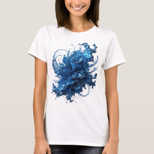Edgy Silver WATER FLOW Shirt Design