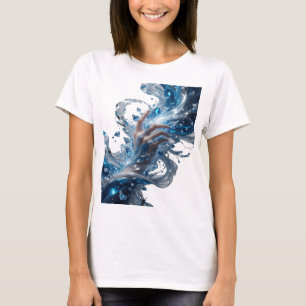 Edgy Silver WATER MAGIC Slogan Design T-Shirt