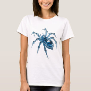 Edgy Silver WATER SPIDER Print T-Shirt