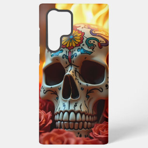 Edgy Skull with Roses & Fire Case – iPhone