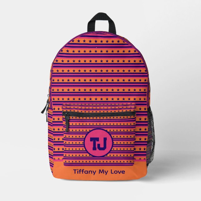 Edgy Sport Groomsmen School Backpack (Front)