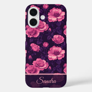 Edgy Valentine'S Day Gift Rose Floral Custom iPhone 16 Case