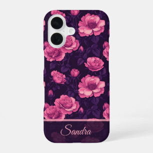 Edgy Valentine'S Day Gift Rose Floral Custom iPhone 16 Case