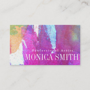 Edgy Watercolor Business Card