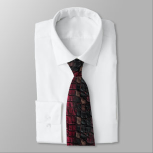 Edgy Wedding Gift Ideas Crocodile Print  Tie