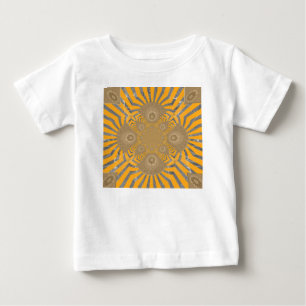 Edgy Zebra Elegance: A Golden Yellow Print Baby T-Shirt