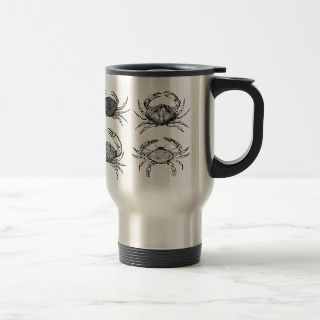 Edible Crabs Logo (line art) Travel Mug (Right)