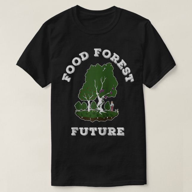Edible Food Forest Permaculture Gardening  T-Shirt (Design Front)