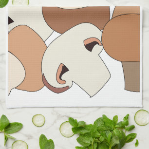 Edible Mushroom Forager Mycologist Chef Tea Towel