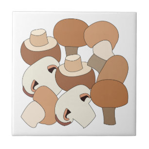Edible Mushroom Forager Mycologist Chef Tile