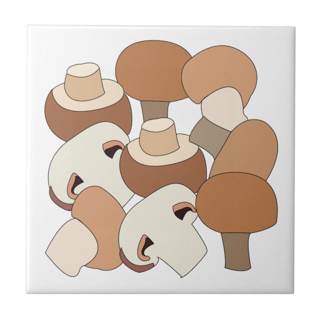 Edible Mushroom Forager Mycologist Chef Tile (Front)