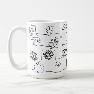 Edible Mushroom Medley Sketch Mug