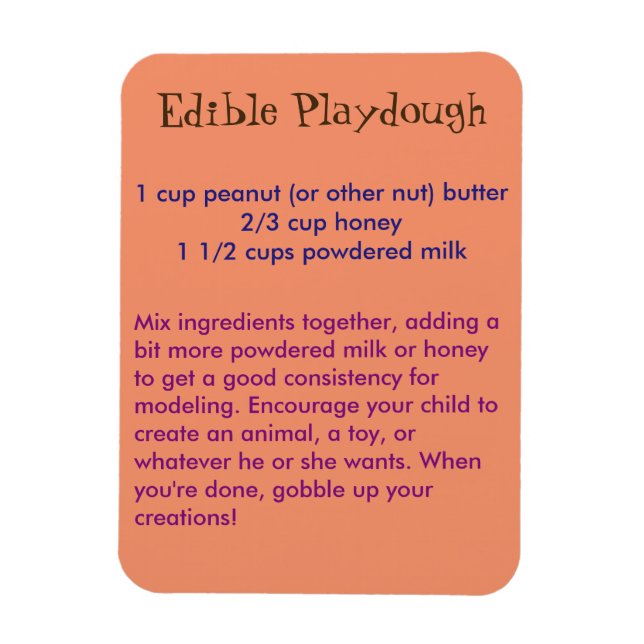 Edible Playdough Magnet (Vertical)