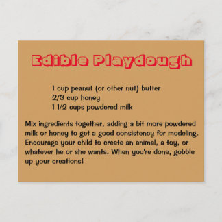 Edible Playdough Postcard