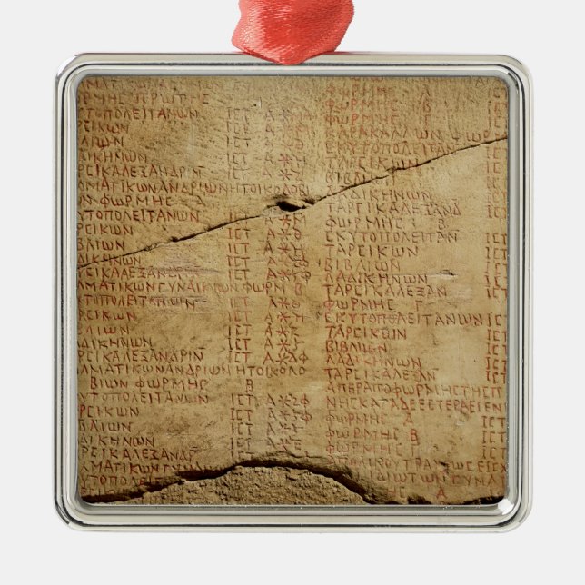 Edict of Emperor Diocletian Metal Tree Decoration (Front)
