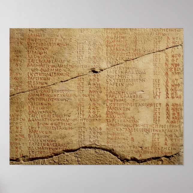 Edict of Emperor Diocletian Poster (Front)