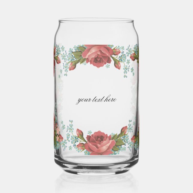 ediitable flowers frame  can glass (Left)