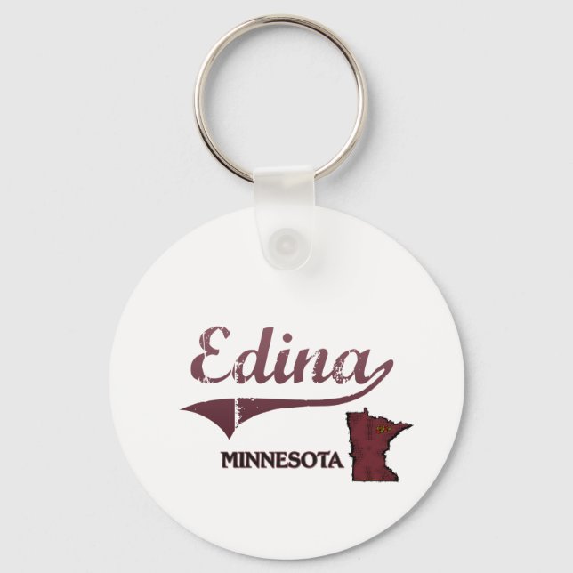 Edina Minnesota City Classic Key Ring (Front)