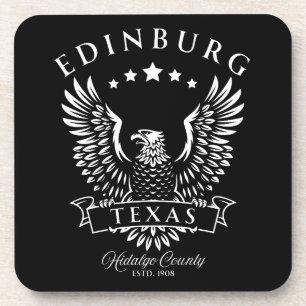 Edinburg Hidalgo County Texas Vintage Eagle Coaster