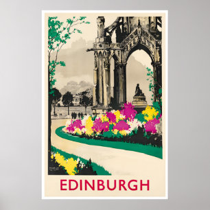 Edinburgh Art Scotland Travel Poster Scottish