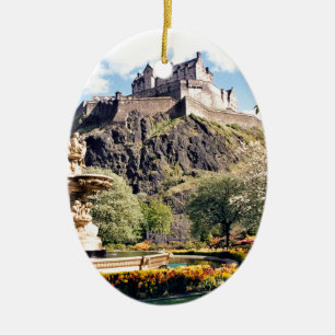 Edinburgh Castle Ceramic Tree Decoration