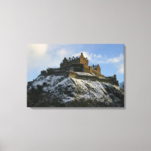 Edinburgh Castle Covered in Snow Canvas Print