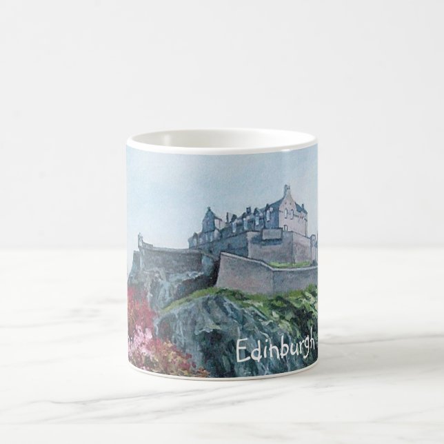 Edinburgh Castle fine art Pola.B.Alex oil painting Coffee Mug (Center)